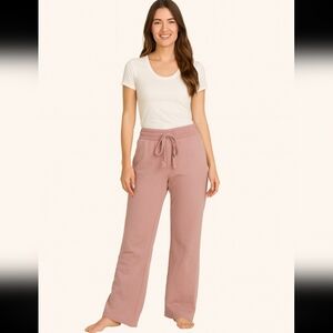 Anthropologie Daily Practice Dusty Pink Wide-Leg Sweatpants Lounge Size Small